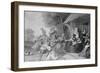 Indians Attacking Pioneer Block House-null-Framed Giclee Print