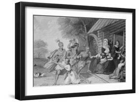 Indians Attacking Pioneer Block House-null-Framed Giclee Print