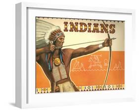 Indians, Bow and Arrow-null-Framed Art Print