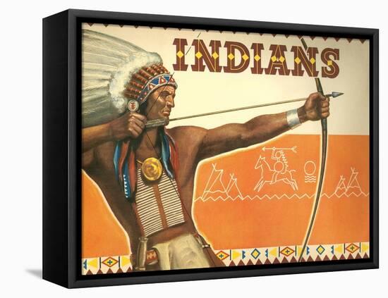 Indians, Bow and Arrow-null-Framed Stretched Canvas