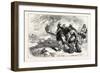 Indians Bringing Beaver Skins to Fleet, USA, 1870s-null-Framed Giclee Print