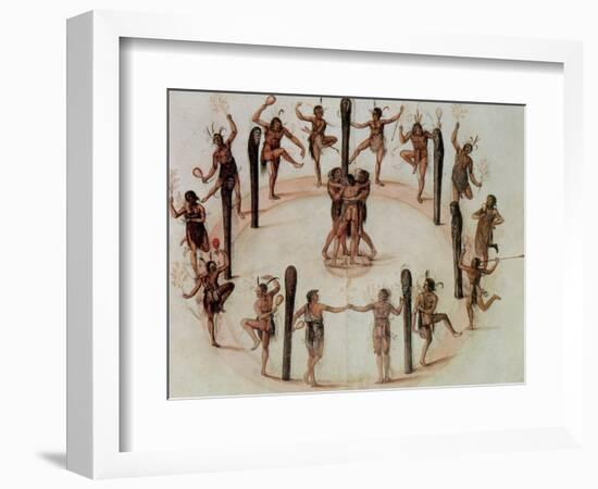 Indians Dancing-John White-Framed Giclee Print