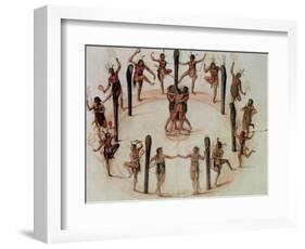 Indians Dancing-John White-Framed Giclee Print