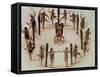 Indians Dancing-John White-Framed Stretched Canvas