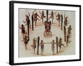 Indians Dancing-John White-Framed Giclee Print