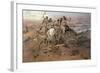 Indians Discovering Lewis and Clark, 1896-Charles Marion Russell-Framed Giclee Print