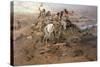 Indians Discovering Lewis and Clark, 1896-Charles Marion Russell-Stretched Canvas