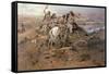 Indians Discovering Lewis and Clark, 1896-Charles Marion Russell-Framed Stretched Canvas