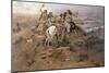 Indians Discovering Lewis and Clark, 1896-Charles Marion Russell-Mounted Giclee Print