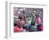 Indians, Faces Smeared with Color and Glitter, Celebrate Holi-null-Framed Photographic Print