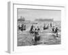 Indians Fishing in the Soo Canal Photograph - Michigan-Lantern Press-Framed Art Print