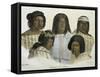 Indians from California-null-Framed Stretched Canvas