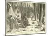 Indians Gathering Maple-Sap in the Canadian Backwoods-null-Mounted Giclee Print