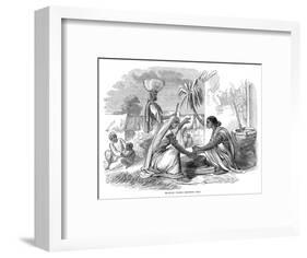 Indians Grinding Corn-L Benwell-Framed Art Print