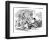 Indians Grinding Corn-L Benwell-Framed Art Print