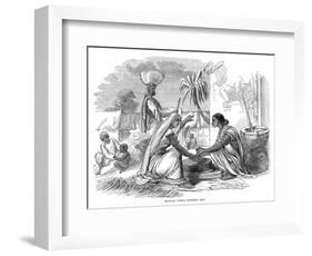 Indians Grinding Corn-L Benwell-Framed Art Print