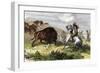 Indians Hunting Bison.-Tarker-Framed Giclee Print