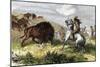 Indians Hunting Bison.-Tarker-Mounted Giclee Print