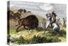 Indians Hunting Bison.-Tarker-Stretched Canvas