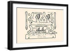 Indians In A Canoe-Michael C. Dank-Framed Art Print