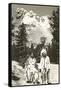 Indians in front of Mt. Rushmore, South Dakota-null-Framed Stretched Canvas