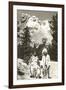 Indians in front of Mt. Rushmore, South Dakota-null-Framed Art Print