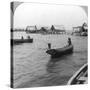 Indians in Log Canoes, Lake Maracaibo, Venezuela, C1900s-null-Stretched Canvas