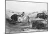 Indians Killing Buffalos-null-Mounted Giclee Print