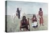 Indians Near Fort Laramie-Albert Bierstadt-Stretched Canvas