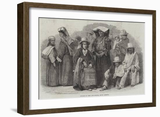 Indians of Peru and Bolivia, South America-null-Framed Giclee Print