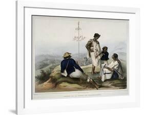 Indians of the Guauchinango Mountains-Carl Nebel-Framed Giclee Print