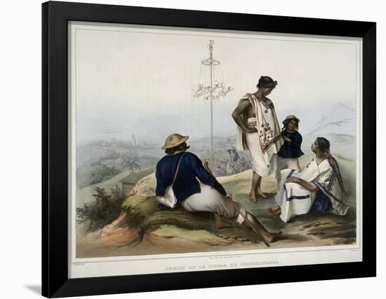 Indians of the Guauchinango Mountains-Carl Nebel-Framed Giclee Print