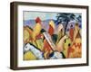 Indians on Horseback. 1911-August Macke-Framed Giclee Print