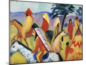 Indians on Horseback. 1911-August Macke-Mounted Giclee Print