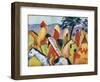 Indians on Horseback. 1911-August Macke-Framed Giclee Print