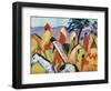 Indians on Horseback. 1911-August Macke-Framed Giclee Print