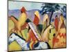 Indians on Horseback. 1911-August Macke-Mounted Giclee Print