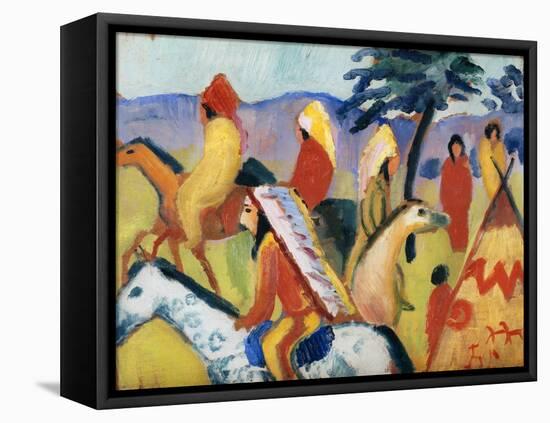 Indians on Horseback. 1911-August Macke-Framed Stretched Canvas