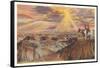 Indians on Horseback by Painted Desert-null-Framed Stretched Canvas