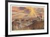 Indians on Horseback by Painted Desert-null-Framed Art Print