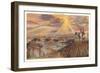 Indians on Horseback by Painted Desert-null-Framed Art Print