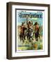 "Indians on Horseback," Country Gentleman Cover, November 1, 1929-Paul Strayer-Framed Giclee Print