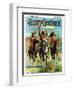 "Indians on Horseback," Country Gentleman Cover, November 1, 1929-Paul Strayer-Framed Giclee Print