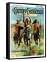 "Indians on Horseback," Country Gentleman Cover, November 1, 1929-Paul Strayer-Framed Stretched Canvas