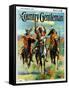 "Indians on Horseback," Country Gentleman Cover, November 1, 1929-Paul Strayer-Framed Stretched Canvas