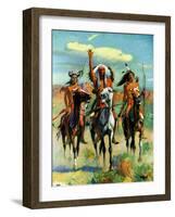 "Indians on Horseback,"November 1, 1929-Paul Strayer-Framed Giclee Print