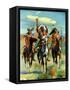 "Indians on Horseback,"November 1, 1929-Paul Strayer-Framed Stretched Canvas