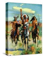 "Indians on Horseback,"November 1, 1929-Paul Strayer-Stretched Canvas