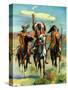 "Indians on Horseback,"November 1, 1929-Paul Strayer-Stretched Canvas