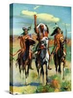 "Indians on Horseback,"November 1, 1929-Paul Strayer-Stretched Canvas